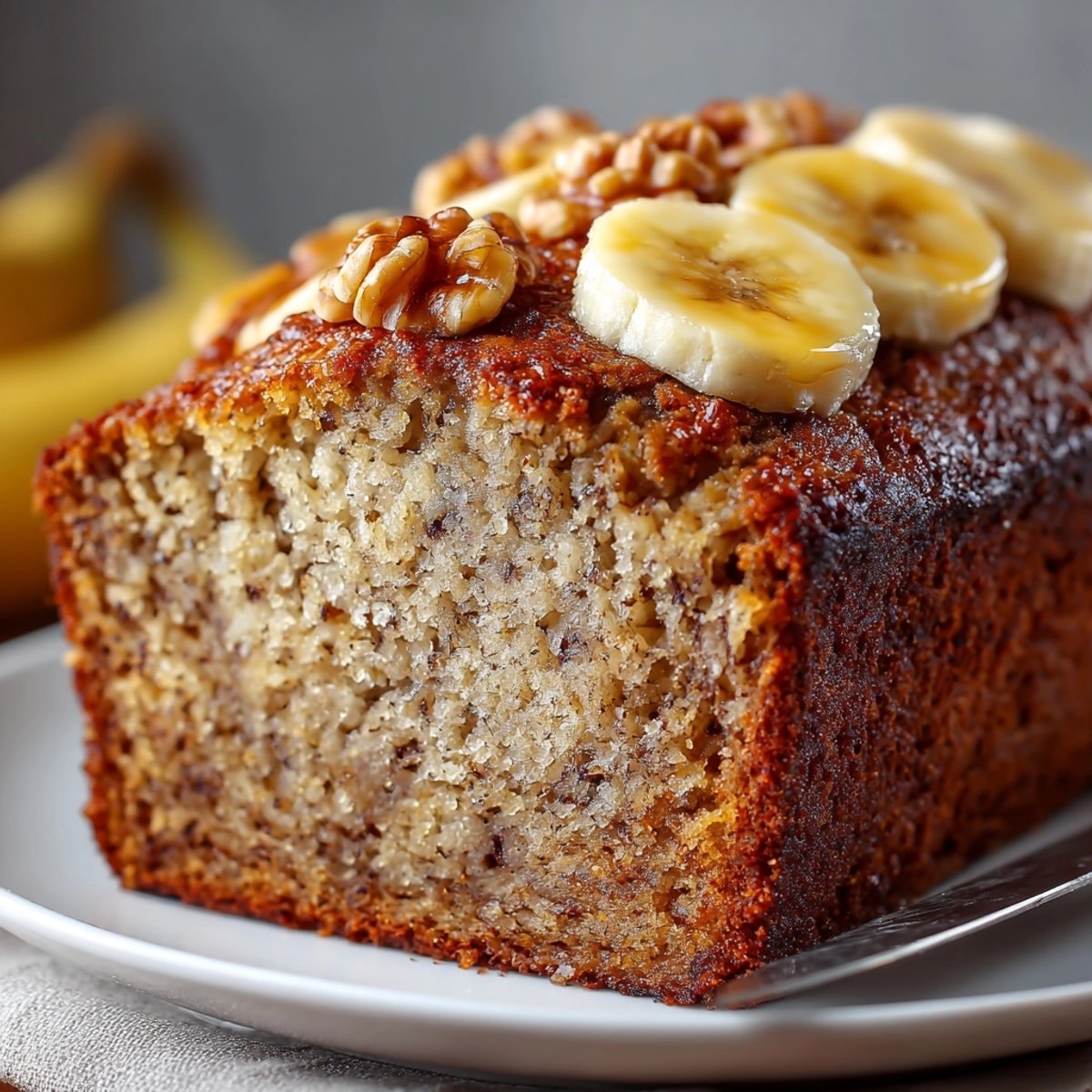 Moist Whole Wheat Banana Bread: Golden brown, subtly sweet, and fresh from the oven.