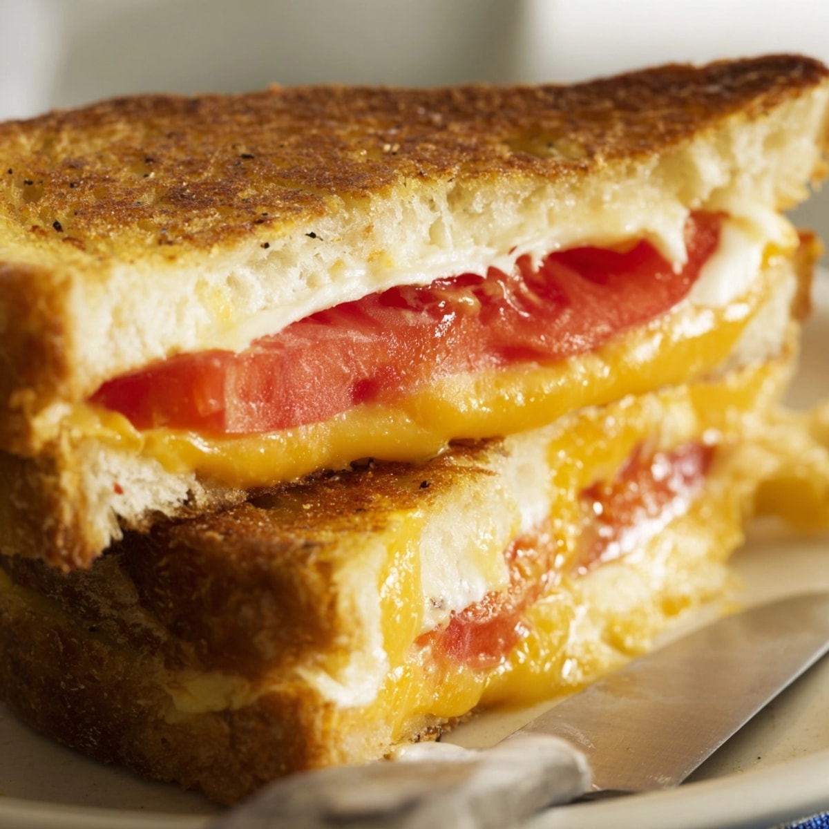 Golden Mayo-Crusted Grilled Cheese Hack: Crispy sourdough bread, melty cheddar, ready to serve.