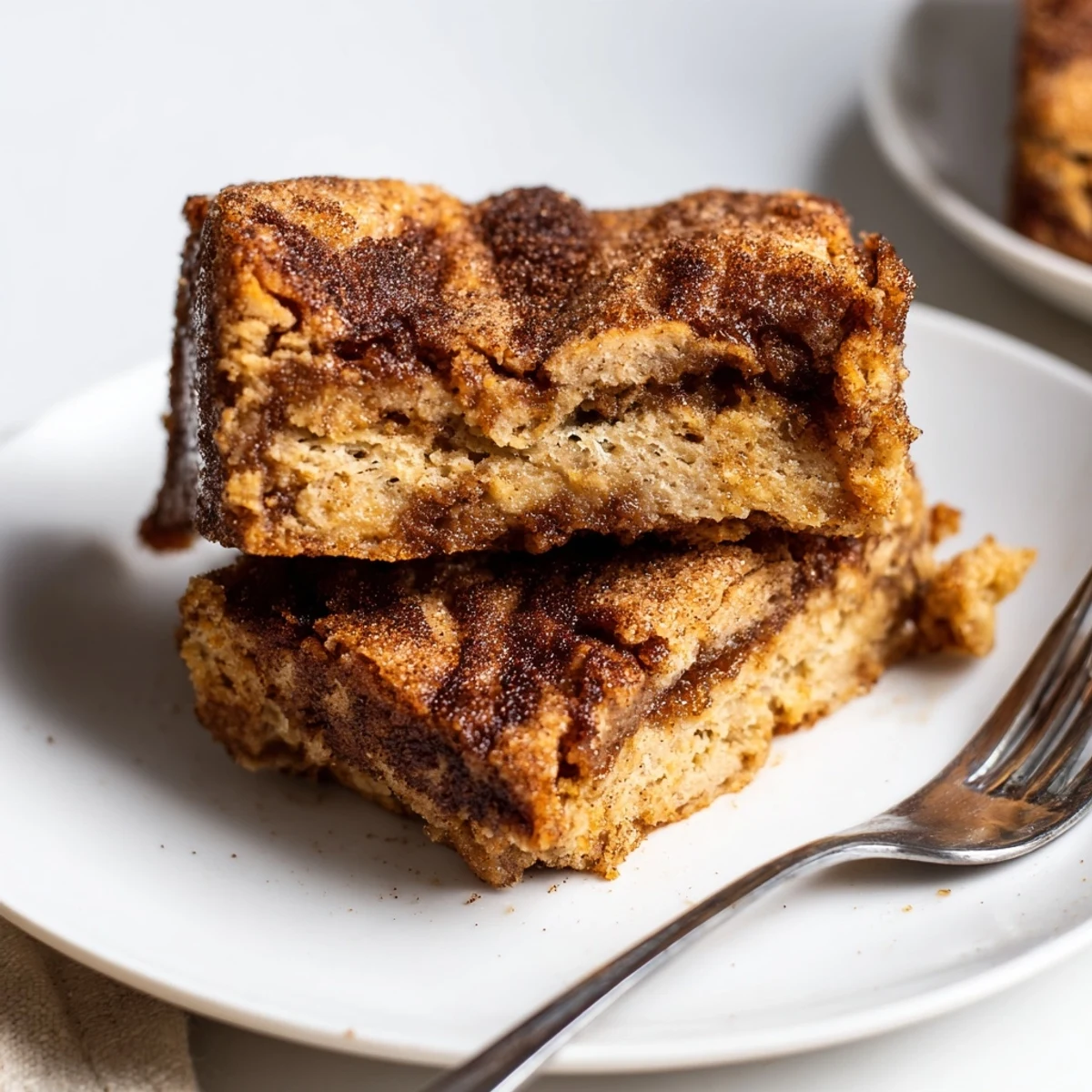 Soft, chewy Cinnamon Sugar Apple Butter Blondies topped with crackly cinnamon sugar goodness.  