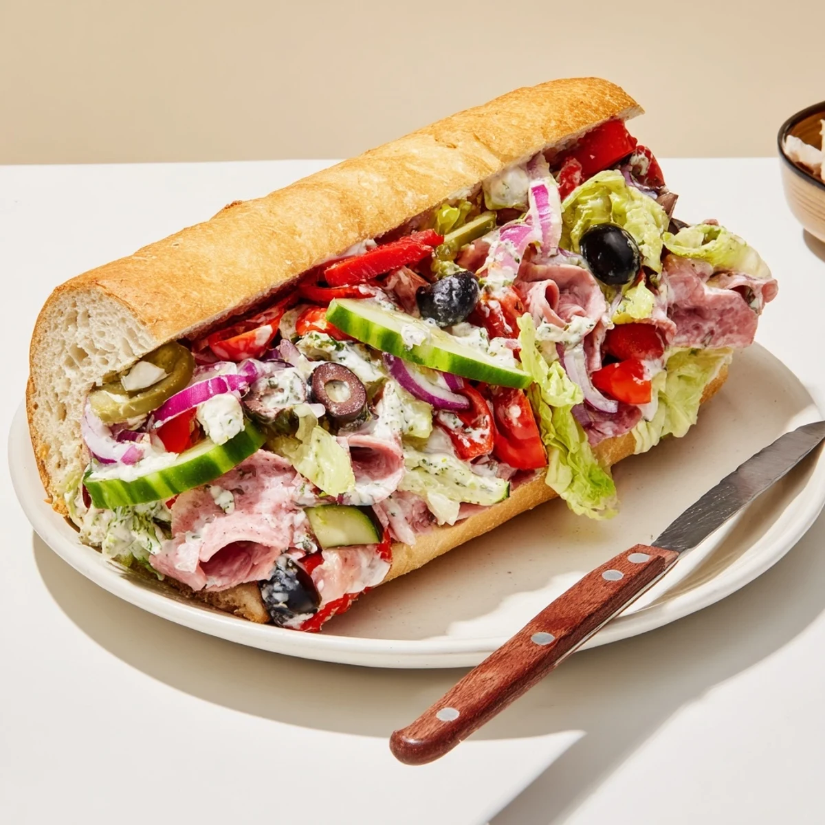 Delectable Flavor Mash-Up Sandwiches drizzled with creamy dressing, ideal for gatherings.
