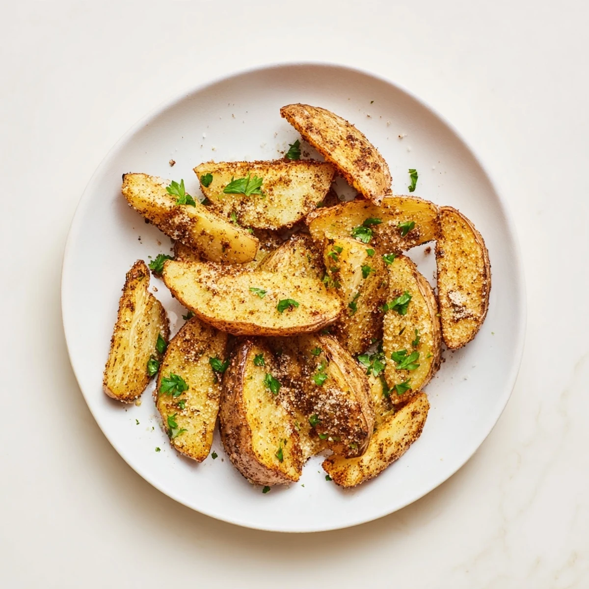 Crispy 15-Minute Microwave Potatoes, golden brown and enticing, perfect for a quick and easy side dish.