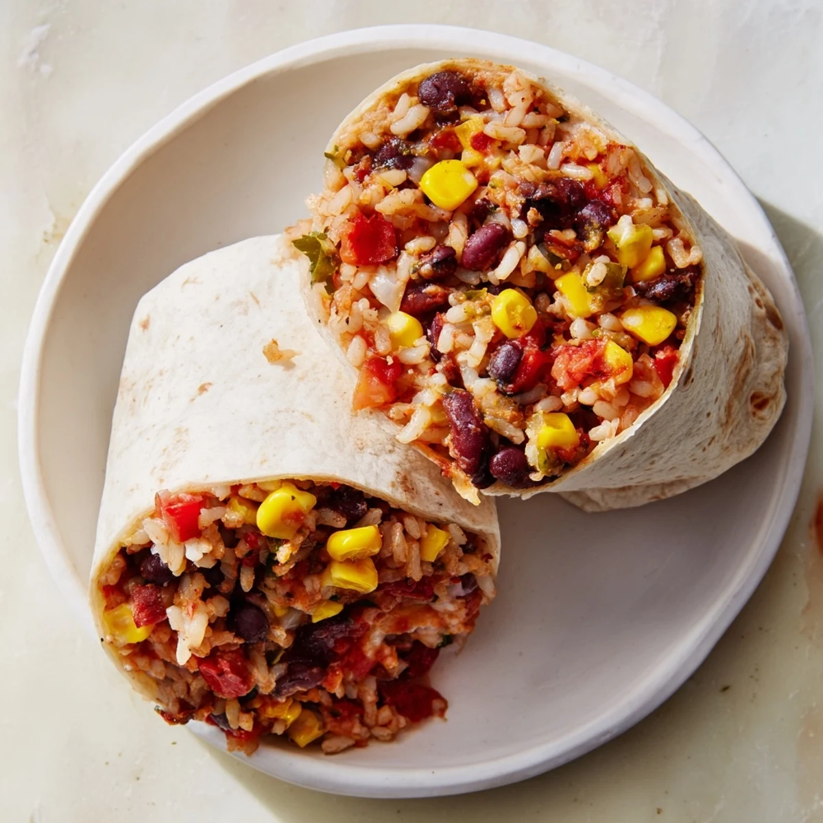 A close-up of a flavorful freezer-friendly burrito, beautifully wrapped in foil, ready to freeze.