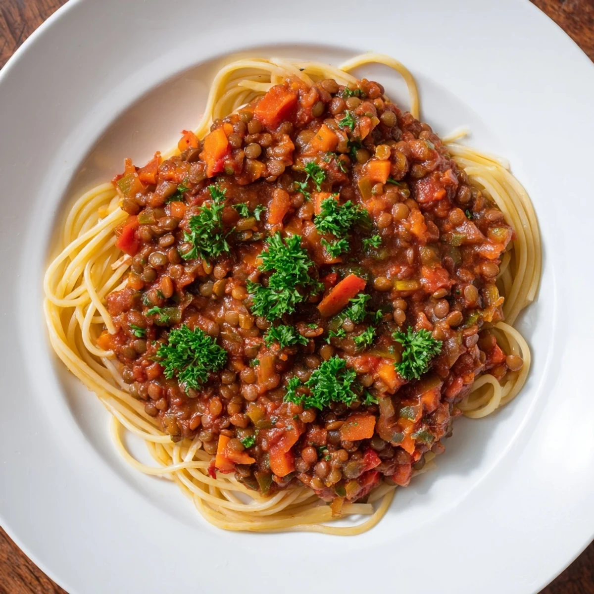 Hearty Lentil Bolognese Dish