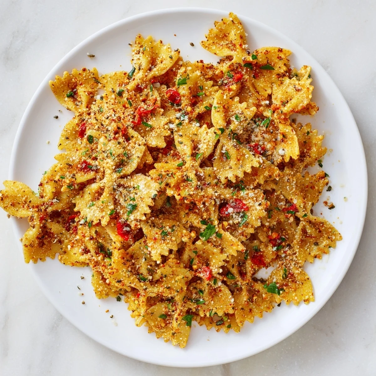Golden, crispy Lightened Christmas Pasta Chips, a festive and flavorful snack for sharing.