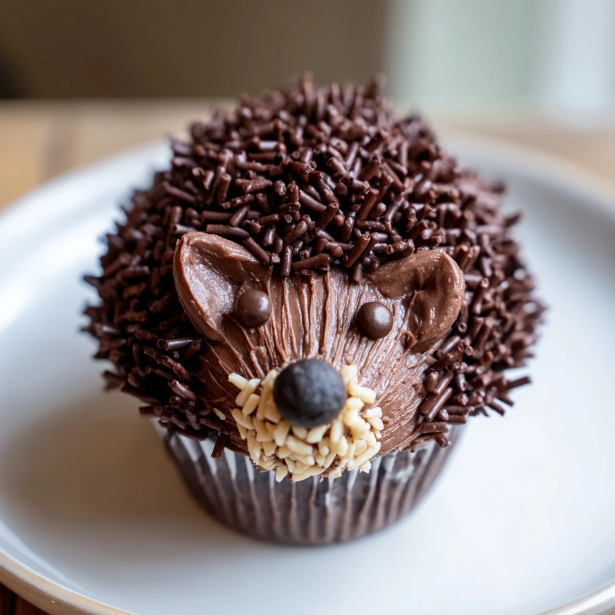 Hedgehog Chocolate Cupcakes