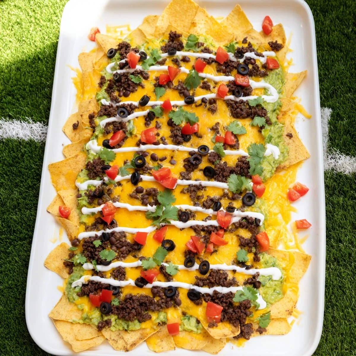 Soccer Field Nacho Platter