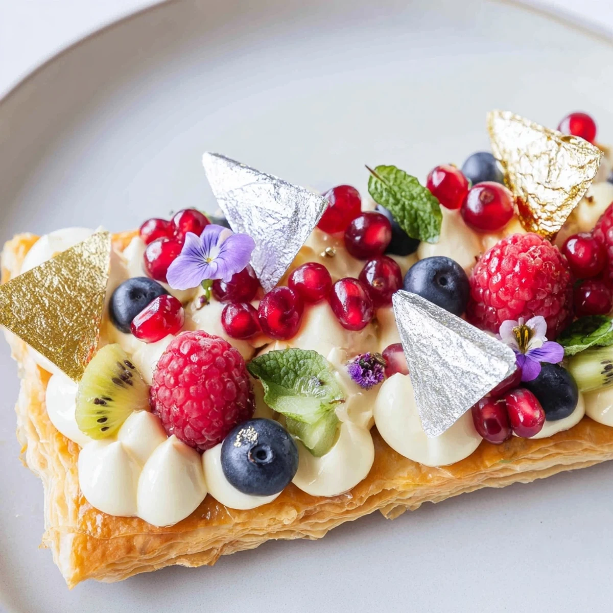 Elegant Luxury Diamond Engagement Platter with jewel-toned fruits and creamy vanilla filling.