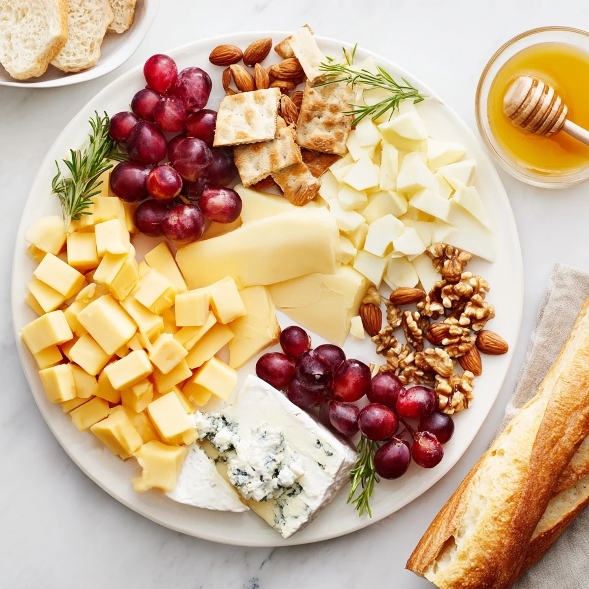 Delicious Cheese & Fruit Cranberry Grape Man Cheese Board, featuring creamy brie and a variety of grapes.