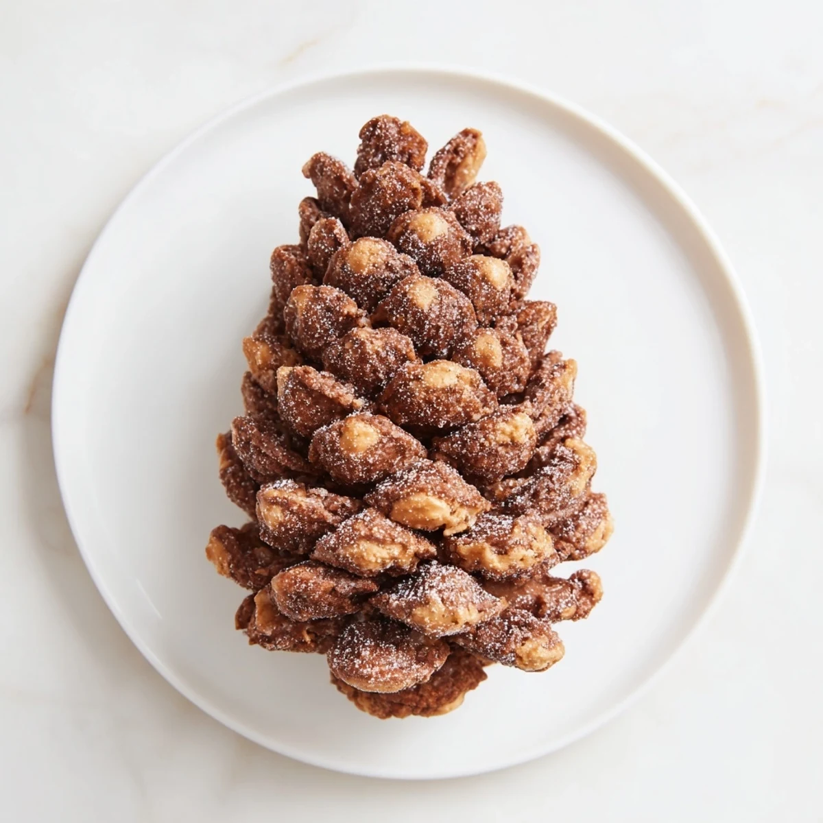 Enjoy the creamy texture of the pinecone nut butter snacks and crispy cereal topping.