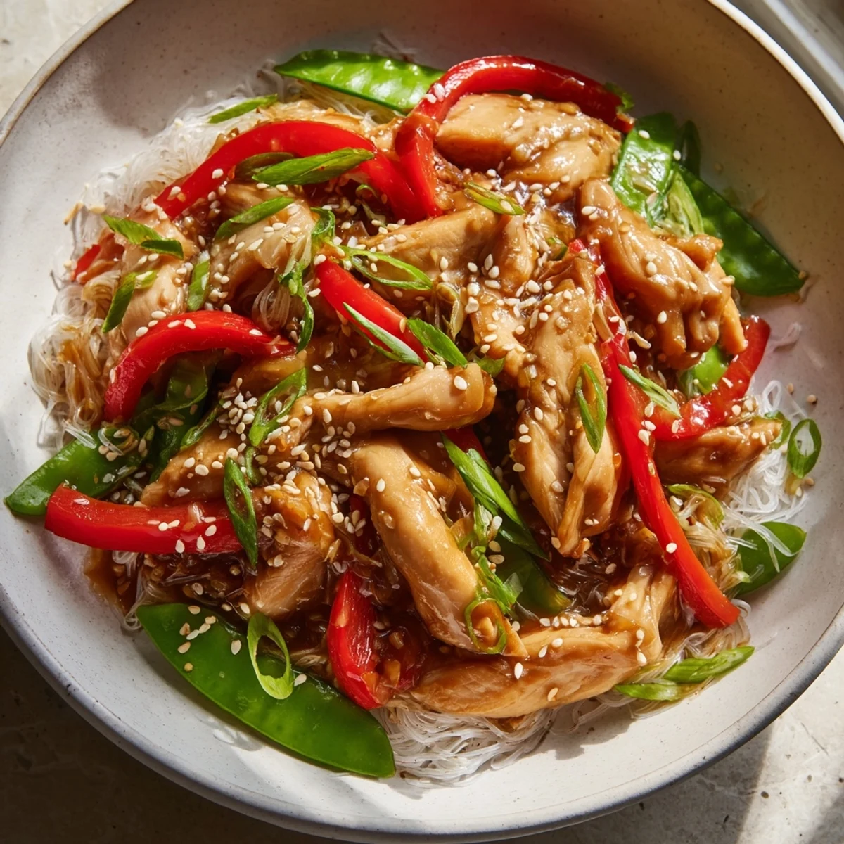 Mongolian Chicken with Noodles