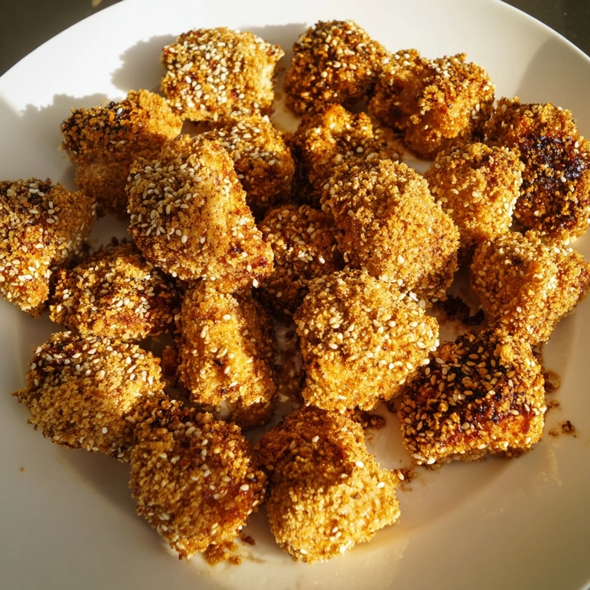 These baked Spicy Yogurt Chicken Bites have a flavorful, spiced yogurt coating, perfect for a quick meal.