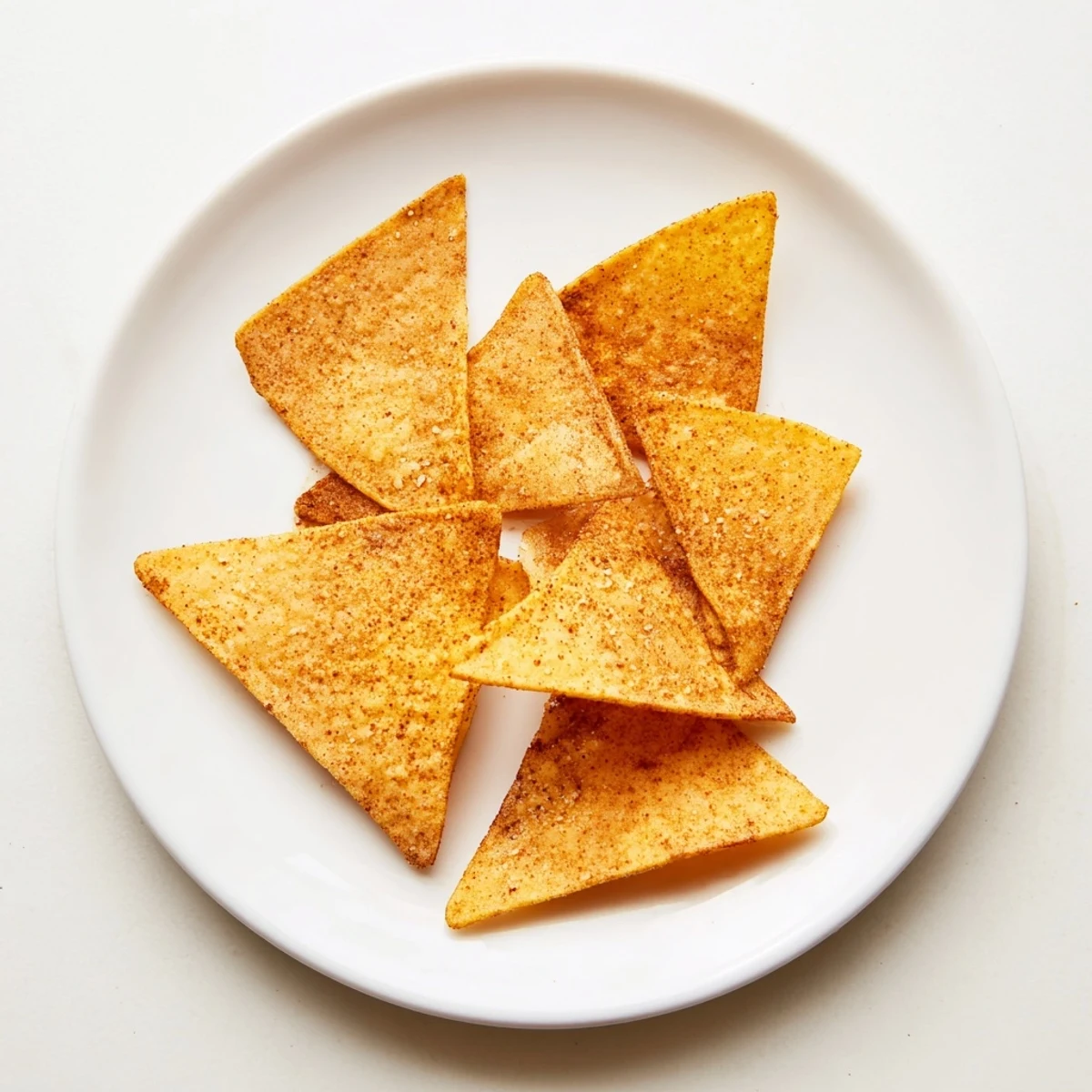 Deliciously seasoned Air-Fryer Tortilla Chips are golden and tempting, ready to be enjoyed with salsa.