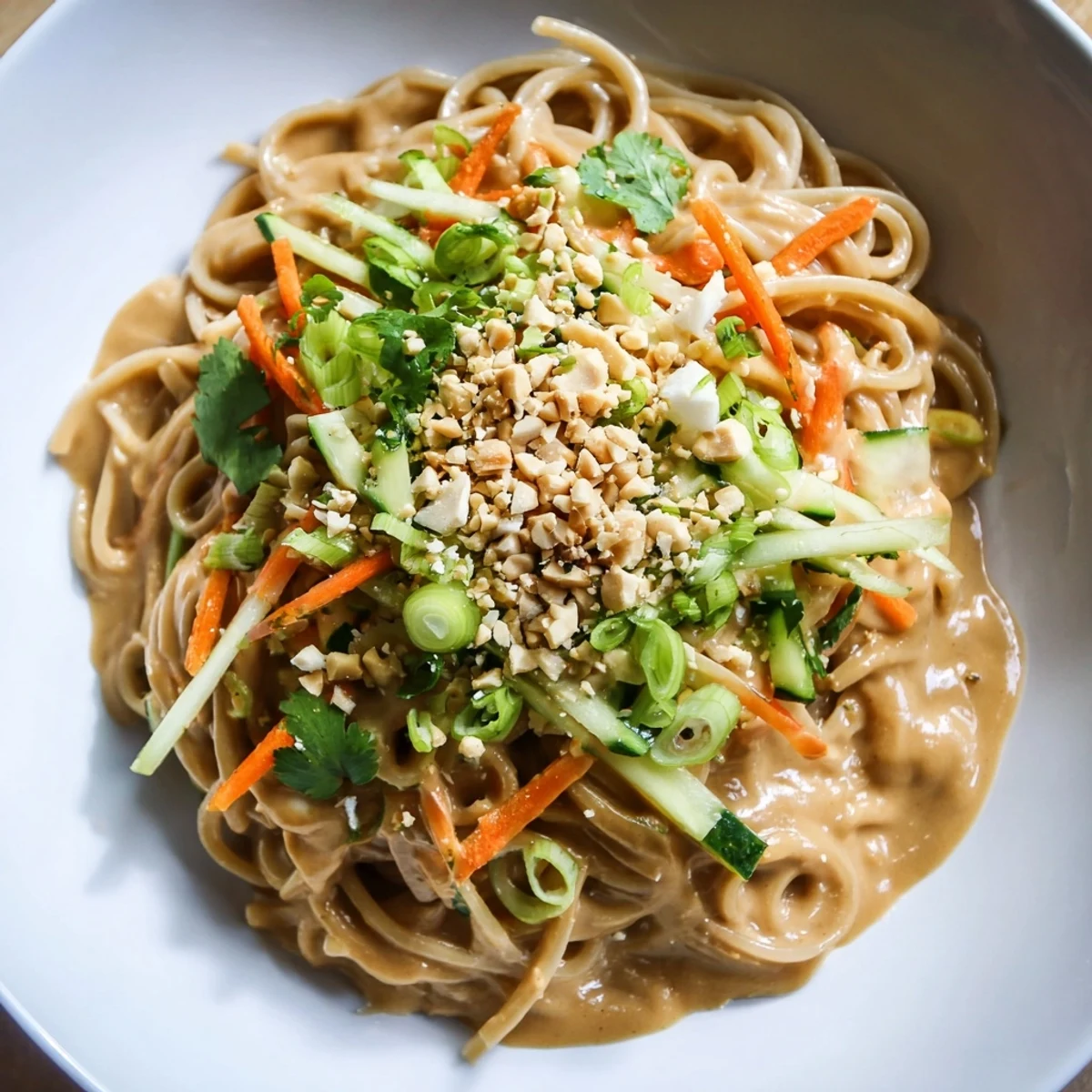 Perfectly chilled cold sesame noodles with vibrant carrots, cucumber, and a nutty sesame flavor.