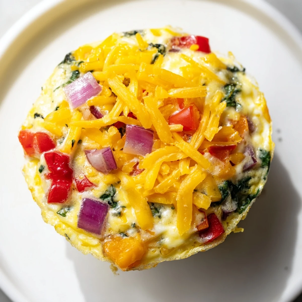 Fluffy Egg Muffins Veggies Cheese