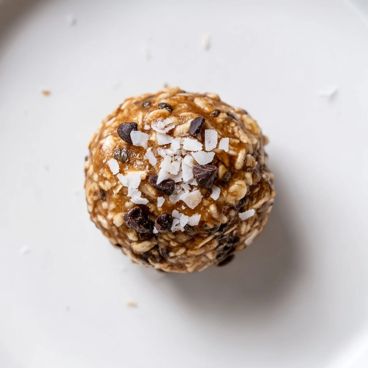 Chewy Almond-Chia Energy Bites ready to eat, showing the perfect texture for a quick snack.