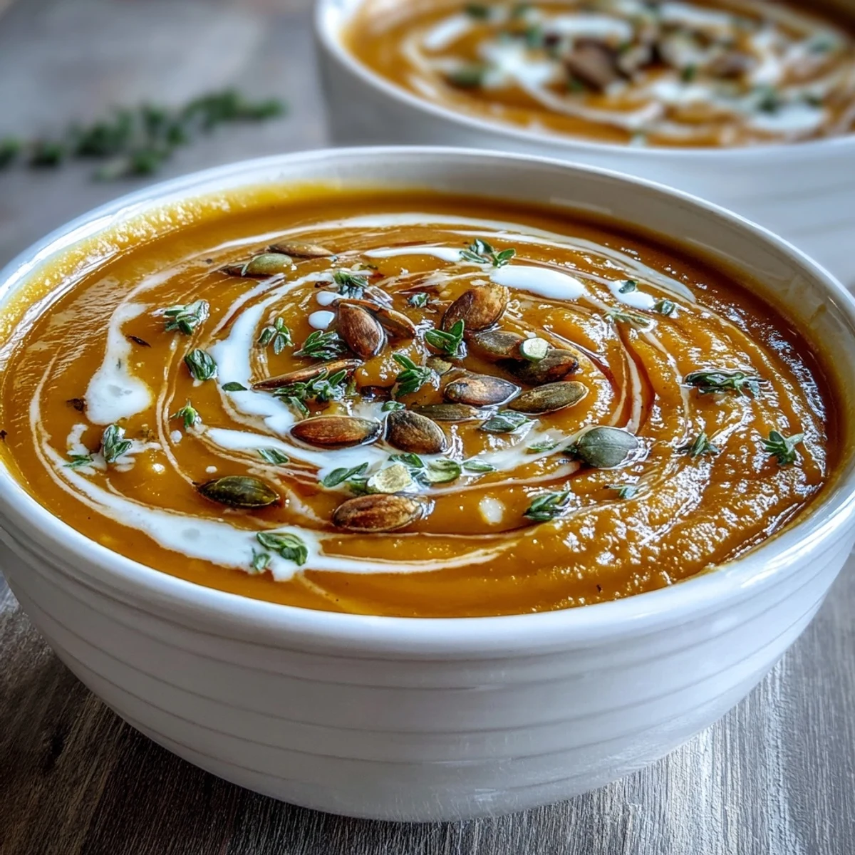 Roasted Butternut Squash Soup blending caramelized squash and carrots in a cozy, colorful pot.