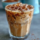 Refreshing brown sugar oat milk shaken espresso with rich espresso and cold foam.  
