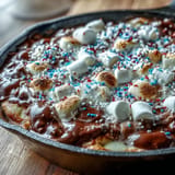 Golden-brown marshmallows melt over chocolate in this festive 3-ingredient S'mores Dip.