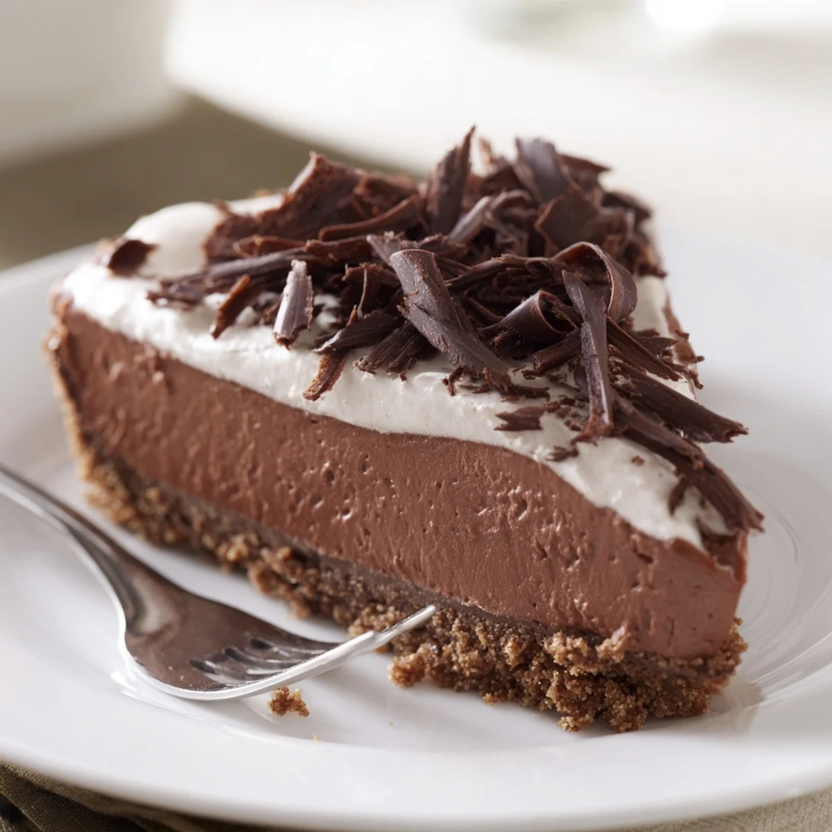 Decadent Lighter Chocolate Cottage Cheese Cheesecake, rich and creamy for guilt-free indulgence.