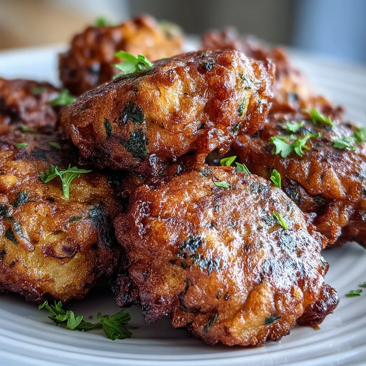 Golden-brown Black-Eyed Pea Fritters sizzling in a skillet, ready to serve with a creamy dipping sauce.