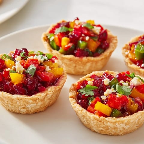 Rainbow Cranberry Jalapeño Tartlets