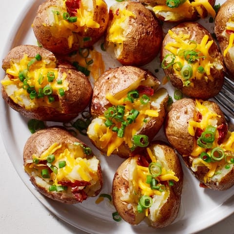 Golden, flavorful smashed green onion potato bombs served as a delicious appetizer.  