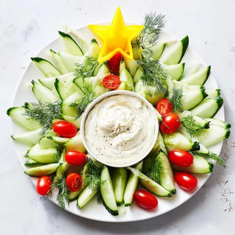 Cucumber Tomato Tree Dip