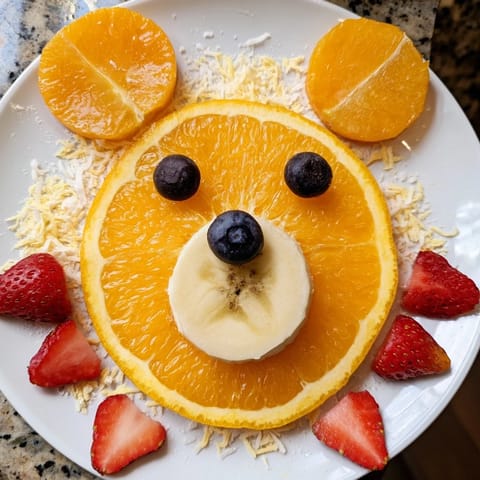 Orange Slice Bear Face