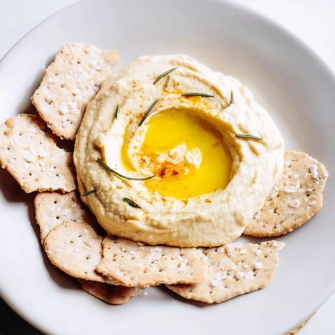 Rosemary Crackers Hummus Duo