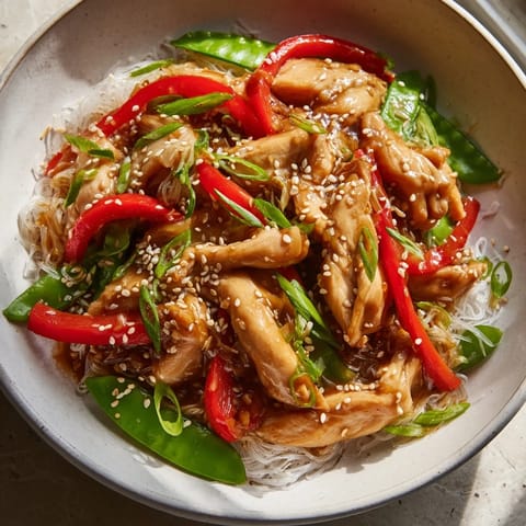 Mongolian Chicken with Noodles