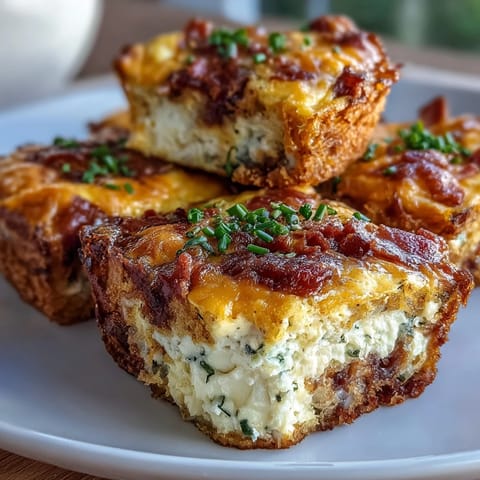 Tangy ranch seasoning flavors these protein-packed Ranch Bacon Breakfast Egg Bites, served warm alongside fresh chives and coffee.