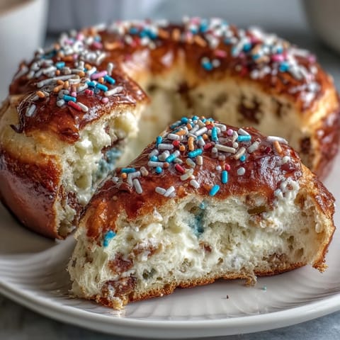 Rainbow Sprinkle Protein Bagels