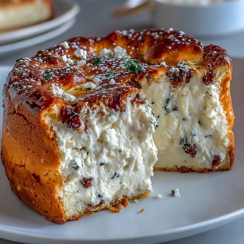 2. Traditional Italian ricotta pie featuring a smooth, lightly sweetened filling with vibrant lemon zest, baked to golden perfection and dusted with powdered sugar.  