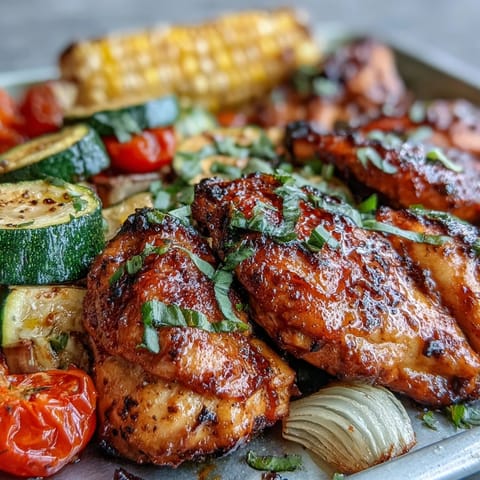 Sheet Pan Chicken Zucchini Corn