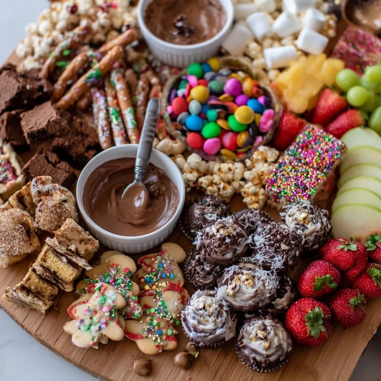 Delicious dessert boards displaying cookies, fruits, and chocolate for sharing joy.