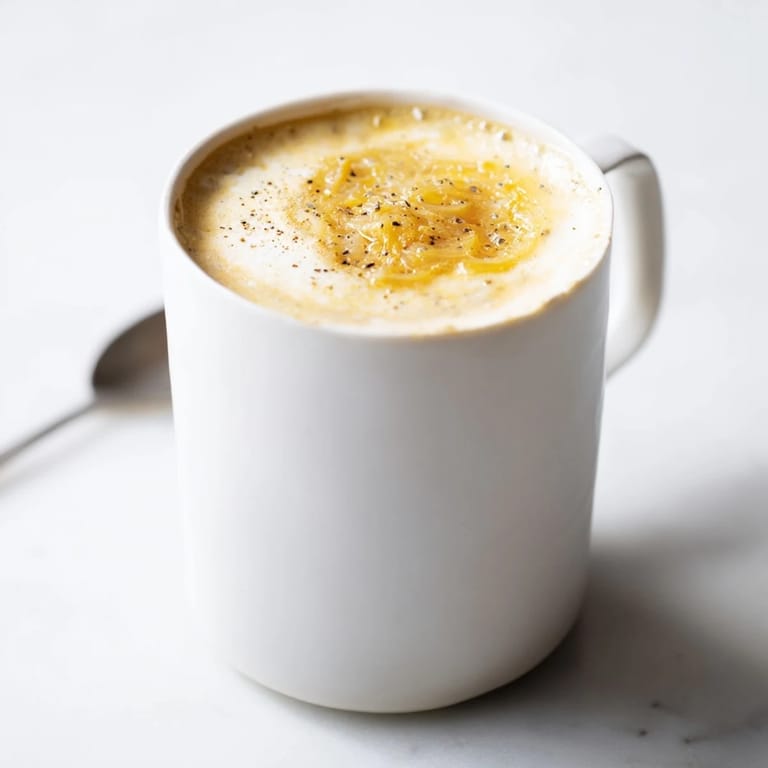 Savory Onion Latte with rich espresso, perfect for adventurous coffee lovers.  