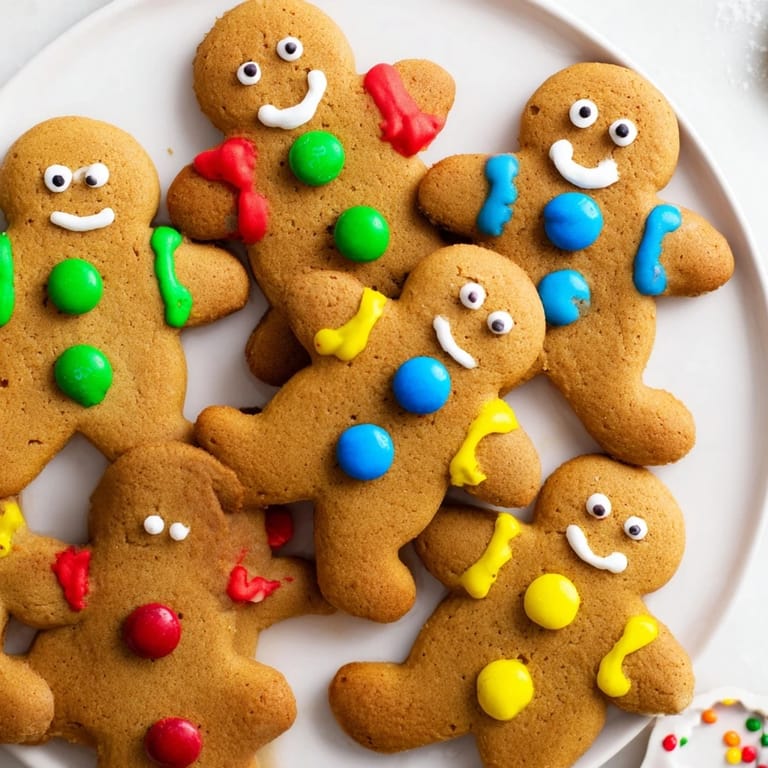Decorated gingerbread people on a festive board, a fun and interactive dessert for all ages.