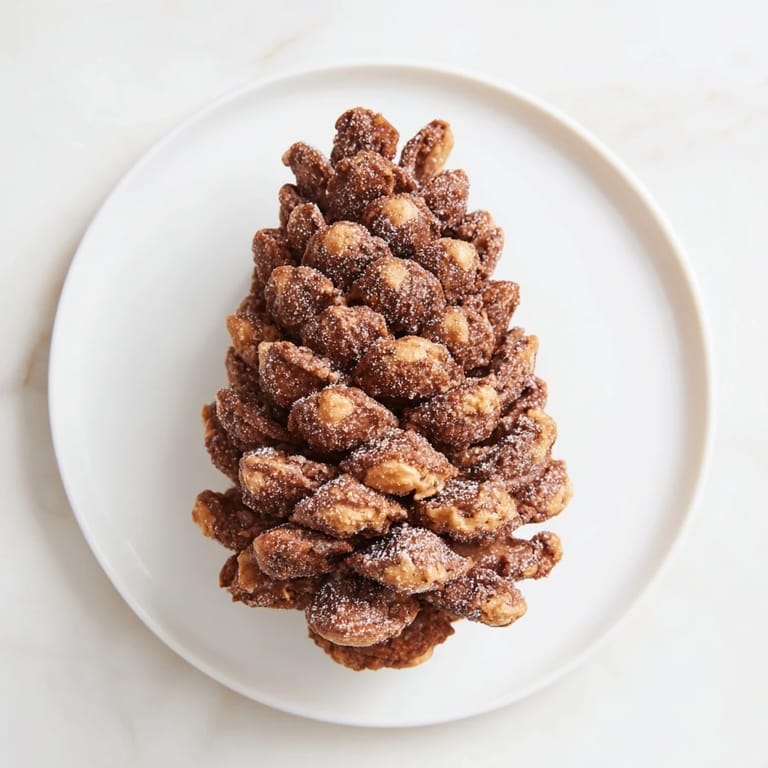 Enjoy the creamy texture of the pinecone nut butter snacks and crispy cereal topping.