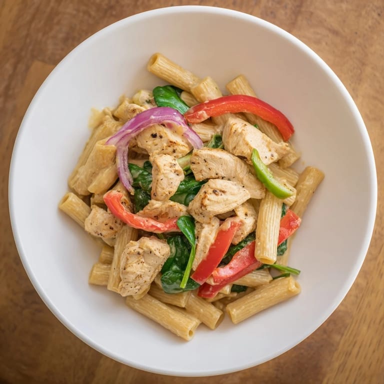 Sizzling creamy Cajun Dirty Snow Chicken Pasta featuring tender chicken in a well-seasoned, creamy sauce.