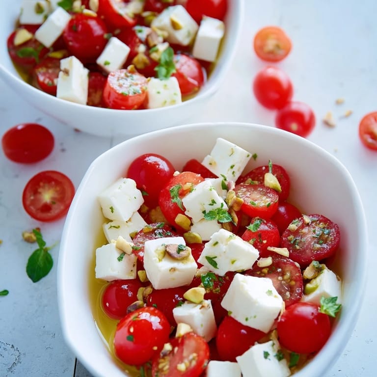 "Elevated mini-stands showcase The Hanging Gardens, a visually stunning appetizer ready to serve immediately."