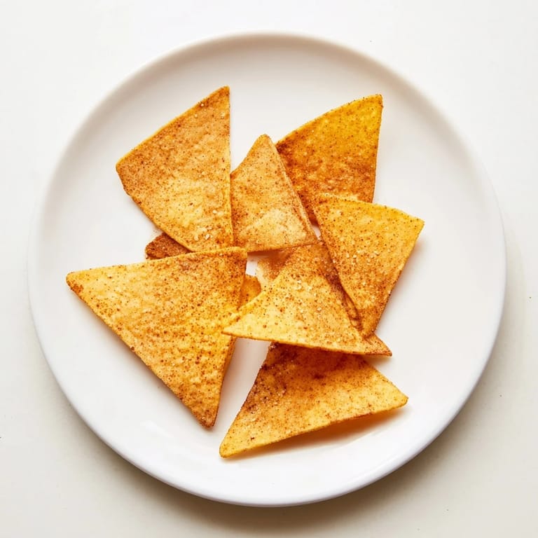 Deliciously seasoned Air-Fryer Tortilla Chips are golden and tempting, ready to be enjoyed with salsa.