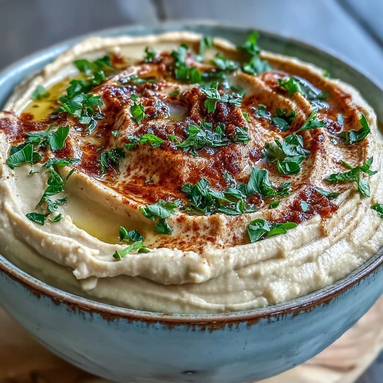 A vibrant bowl of black-eyed pea hummus is surrounded by pita bread and fresh vegetable dippers.