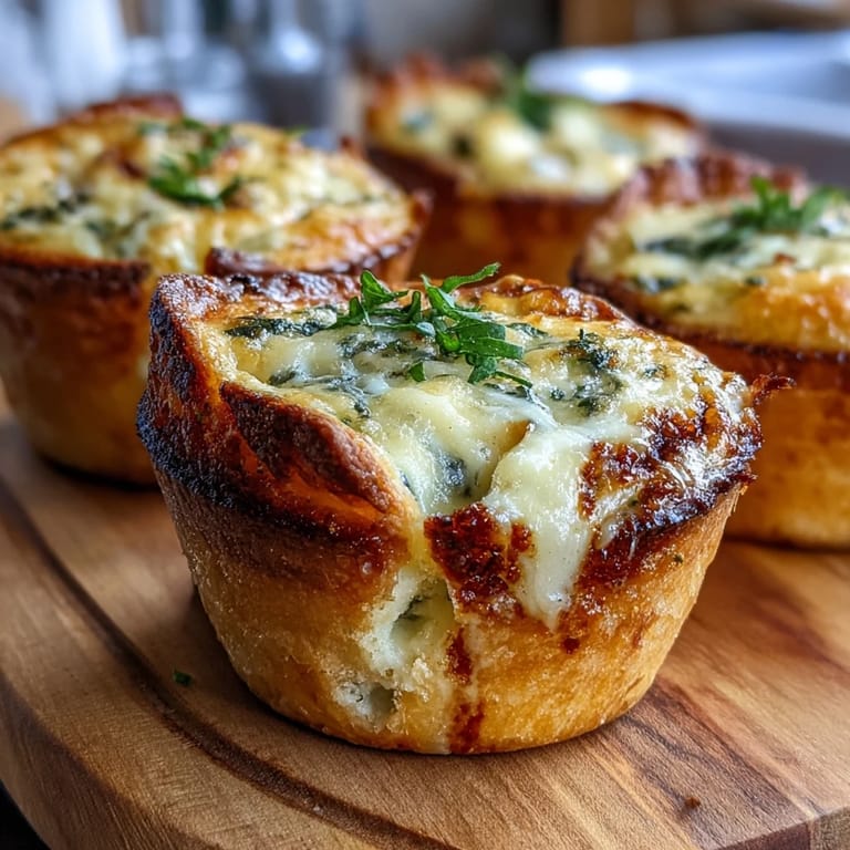 Golden mini quiches with a rich, fluffy filling, garnished with fresh herbs for an elegant bridal brunch display.