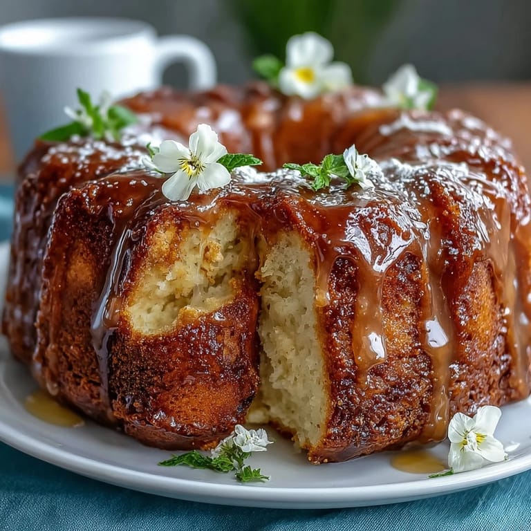 Zesty lemon cake topped with glossy lemon glaze and delicate edible blooms, offering a vibrant, floral touch to this classic British treat.